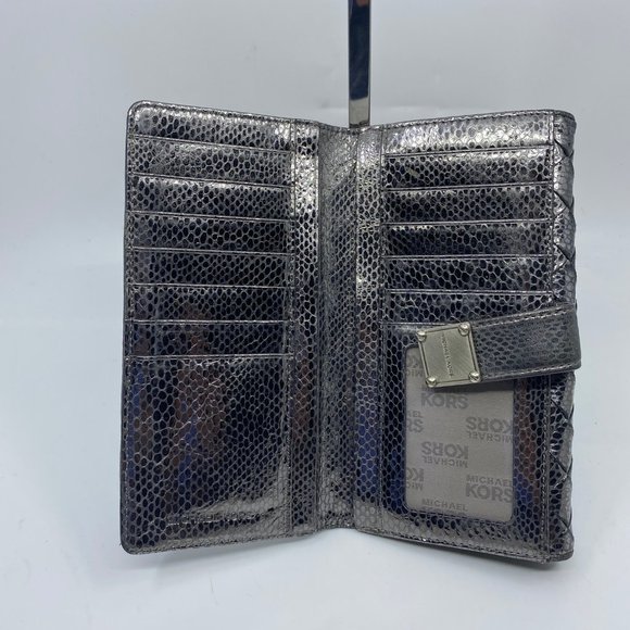 Michael Kors Silver Leather Wallet - Picture 3 of 8